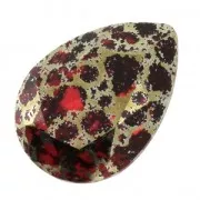 Cabochon PureCrystal 4320 14x10 mm Scarlet Gold Patina x1