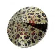 Cabochon PureCrystal 1122 Rivoli 14 mm Scarlet Gold Patina x1