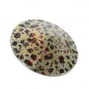 Cabochon PureCrystal 1122 Rivoli 14 mm Scarlet Gold Patina x1