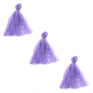 Pompons imitation coton 26-30 mm Lilas x10