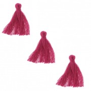 Pompons imitation coton 26-30 mm Fuchsia x10|raw }}