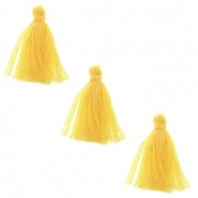 Pompons imitation coton 26-30 mm Jaune x10