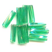 Bugles Twist Miyuki 6 mm TW-179 - Green AB x10g|raw }}