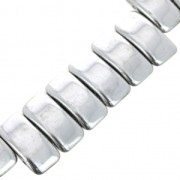 Perles en verre tchèque Carrier Bead 2 trous 11 x 22 mm Labrador x 6