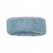 Perles en verre tchèque Carrier Bead 2 trous 11x22 mm Opaque Blue Ceramic Look x 6|raw }}