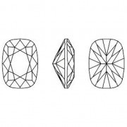 Cabochon PureCrystal 4568 Cushion Fancy Stone 8 x 6 mm Jet x1