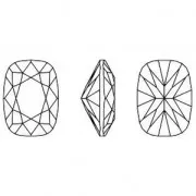 Cabochon PureCrystal 4568 Cushion Fancy Stone 8 x 6 mm Jet x1