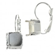 Dormeuses porte-cabochon PureCrystal Imperial 4480 10 mm Argenté x2