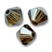 Toupies en cristal PureCrystal 5328 4 mm Smoky Quartz Satin x50