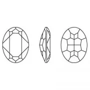 Cabochon PureCrystal 4127 30x22 mm Crystal Laguna DeLite x1