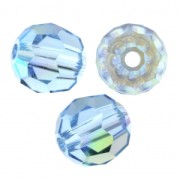 Perles rondes  PureCrystal 5000 6 mm Aquamarine Shimmer x6