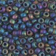 Rocaille Miyuki 8/0 401FR - Black AB Mat x8g