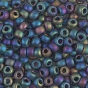 Rocaille Miyuki 8/0 401FR - Black AB Mat x8g