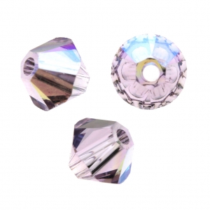 Toupies en cristal PureCrystal 5328 4 mm Light Amethyst Shimmer 2X x50