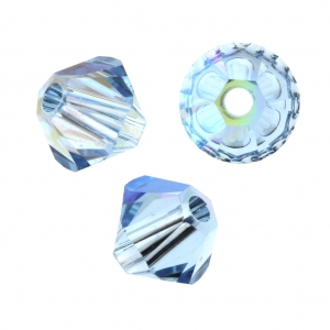 Toupies en cristal PureCrystal 5328 4 mm Aquamarine Shimmer x50