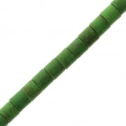 Perles tubes 4x4 mm imitation Howlite teintées - Vert x38cm|raw }}