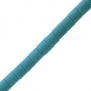 Perles tubes 4x4 mm imitation Howlite teintées - bleu turquoise x38cm|raw }}
