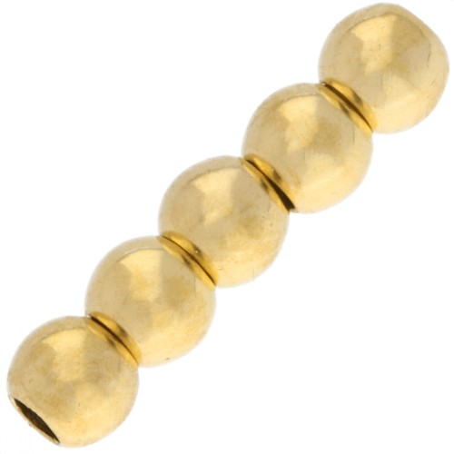 Perles rondes 3 mm avec gros trous - Gold filled (or laminé)  x10