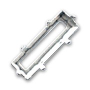 Serti griffe pour cabochon PureCrystal Princess Baguette 30x10 mm argenté|raw }}