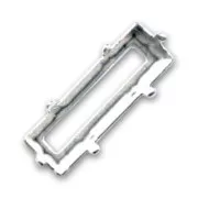 Serti griffe pour cabochon PureCrystal Princess Baguette 30x10 mm argenté