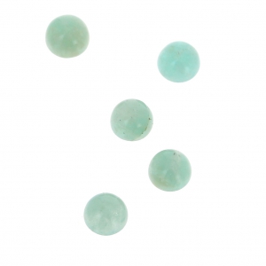 Cabochons ronds 4 mm à coller ou à sertir Amazonite x5