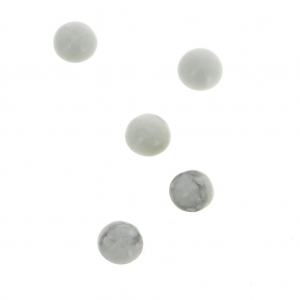 Cabochons ronds 4 mm à coller ou à sertir Howlite x5