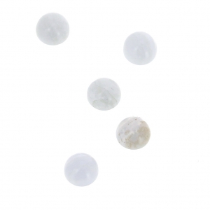 Cabochons ronds 4 mm à coller ou à sertir Agate Bleue x5