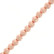 Mini perles rondes facettées imitation hématite 3.3 mm doré rose x38.5 cm|raw }}