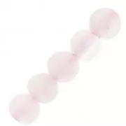 Perles rondes en pierre gemme Quartz Rose dépoli effet givré 3 mm x25