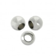 Perles rondes aplaties en Acier inoxydable 8 x 6.5 mm x5