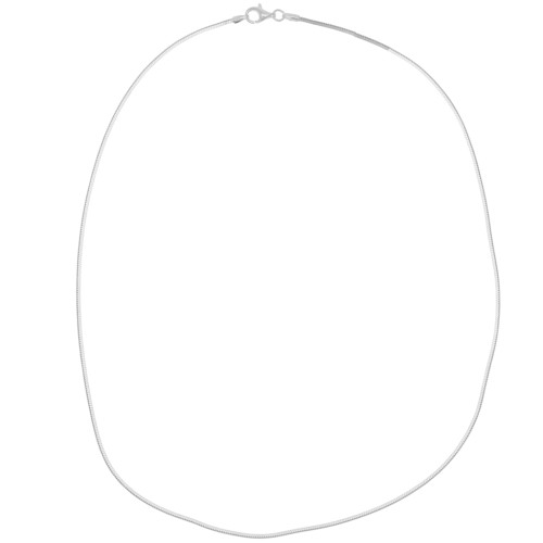 Tour de cou maille serpentine carré 1,40 mm en Argent 925 x 44 cm