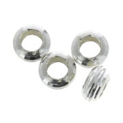 Perles intercalaires rondelles striées 5x2.5 mm en Argent 925 x4
