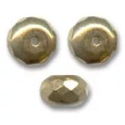 Donuts 7x4 mm Jet Gold x25