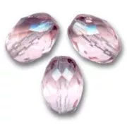 Olives facettées 11x8 mm Rosaline x20