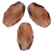 Olives facettées 12x7.5 mm Smoked Topaz x20