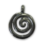 Breloque spirale 17 mm black nickel x1