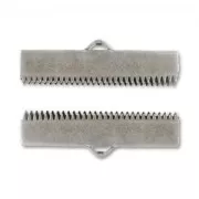 Embouts à serrer 24 mm argenté vieilli x2