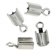 Pince lacet rond 2,2 mm argenté vieilli x10