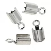 Pince lacet rond 2,2 mm argenté vieilli x10