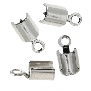 Pince lacet rond 2,2 mm argenté vieilli x10