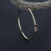 Créoles fil carré à décorer pour cabochons 3 et 4 mm - 48 mm argenté x2