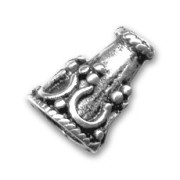 Cônes 12x8 mm argenté vieilli x4|raw }}