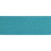 Ruban Satin Lurex effet métallisé Frou-Frou 15 mm Bleu Turquoise/Argenté x1m