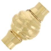 Fermoir aimanté - motif spirale - pour cordon 3 mm - Argent 925 Doré à l'or fin x1|raw }}