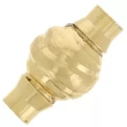 Fermoir aimanté - motif spirale - pour cordon 3 mm - Argent 925 Doré à l'or fin x1