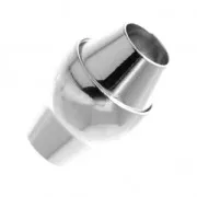 Fermoir aimanté 11 mm pour bracelet cordon 4 mm - en Argent 925 x1