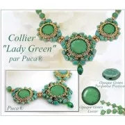 Cabochon rond en verre par Puca® 18 mm Opaque Sapphire Silver x 1