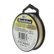 Fil Cablé 19 brins 0.46 mm - Beadalon - Doré à l'or fin x4.6 m|raw }}