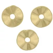 Perles rondelles intercalaires irrégulières 10 mm doré x10