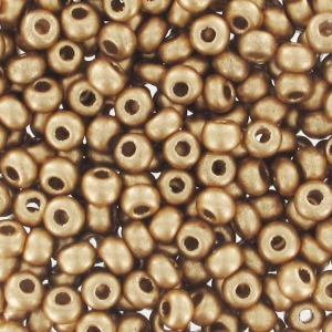 Preciosa Perles rocailles 11/0 2 mm - Doré Satiné x250g